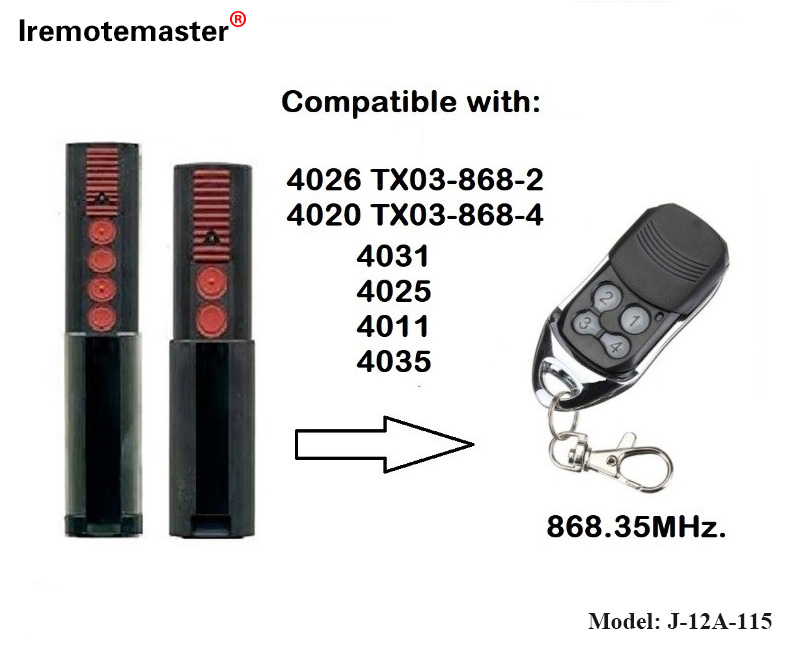 Do pilota 4020 4026 TX03-868-4 868mhz TX03-8-4 Rolling Code